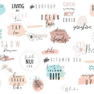 Aloha Inspired Instagram Story Stickers