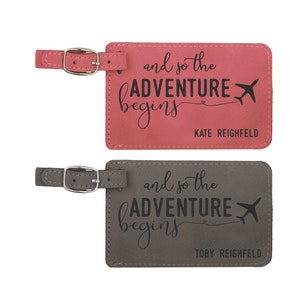 Luggage Tag, Personalized Luggage Tag, His and Hers, Travel, Custom Luggage Tag, Leather Luggage Tag, Bag Tag, Travel Gift 28235-LT01-042 zdjęcie 1