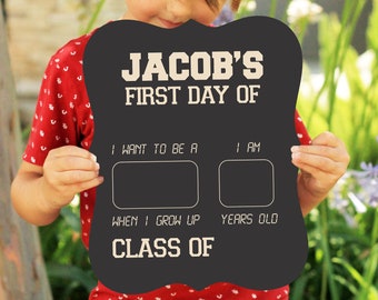 First Day of School Chalkboard, Kindergarten Chalkboard Sign, Back to School Chalkboard, First, Second, Third Grade --27840-C001-000