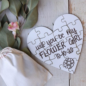 Flower Girl Proposal, Flower Gift Proposal Gift, Will You Be My Flower Girl, Flower Girl Puzzle, Custom Puzzle, Wedding  --40029-PZL6-013