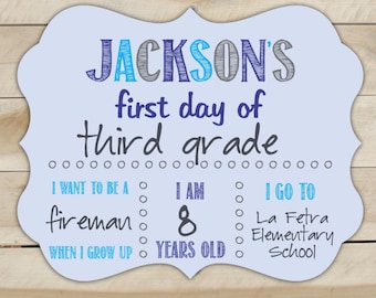 First Day of School, Whiteboard, 1st Day white board,First Day whiteboard, Reusable kids first day of school photo board --27966-wb61-018