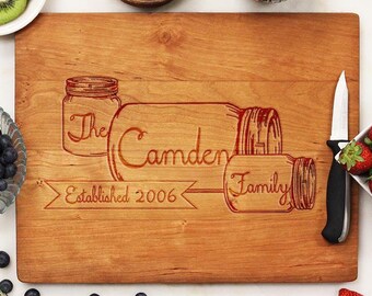 Personalized Cutting Board, Engraved Cutting Board, Housewarming gift, Anniversary gift, Wedding gift,  Farmhouse decor --21074-CUTB-003