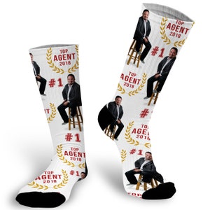 Custom Photo Socks --62220-LSX4-603 Custom Socks Personalized Socks Picture Socks Photo Gift American Flag Socks 4th of July Socks