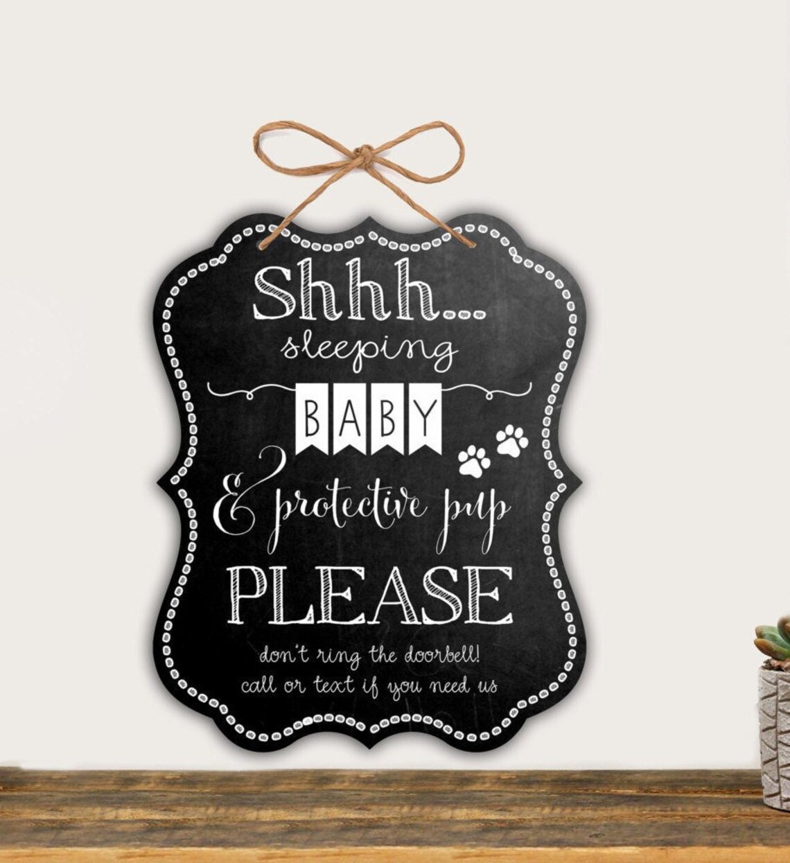 Baby Sleeping Sign Front Door Sign Custom Sign Do Not | Etsy