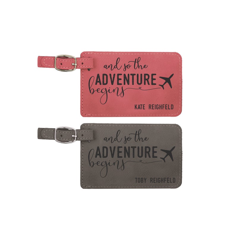 Luggage Tag, Personalized Luggage Tag, His and Hers, Travel, Custom Luggage Tag, Leather Luggage Tag, Bag Tag, Travel Gift 28235-LT01-042 zdjęcie 1