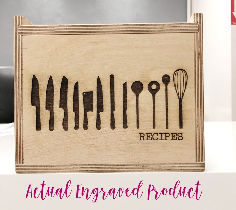 Recipe Box Personalized Recipe Box Wedding Gift Engraved Etsy