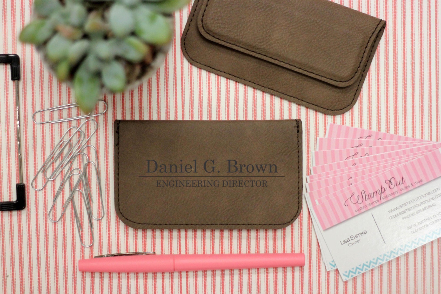 Soft Dark Brown Business Card Holder, Leather Card Holder Personalized  32002-BC02-108 - Etsy