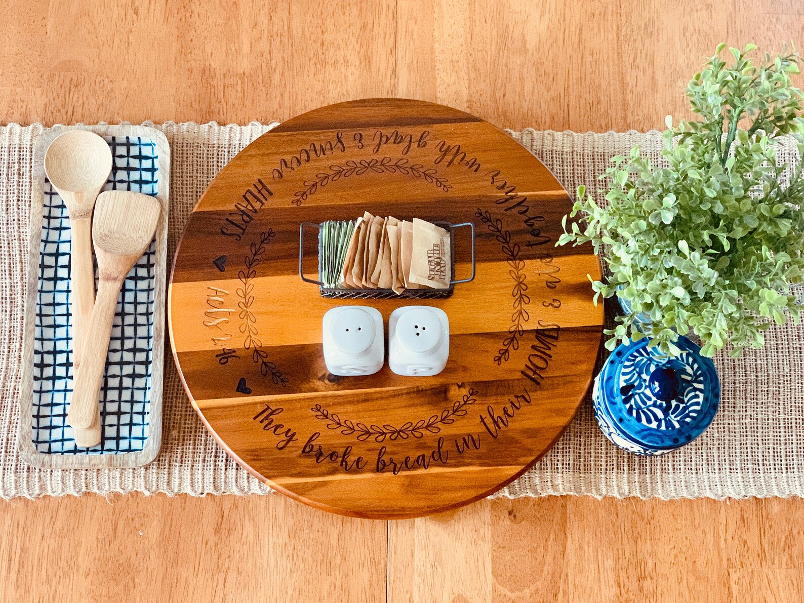 Custom Engraved Lazy Susan Personalized Lazy Susan Etsy