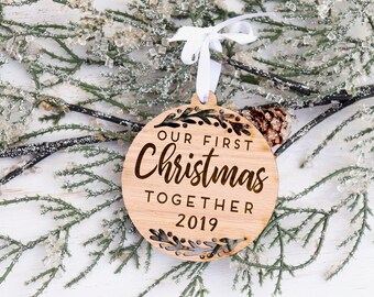 First Christmas Together Ornament, Couples Ornament, 2019 Christmas Ornament, Couples Gifts, Christmas Gifts, --10566-OR25-019