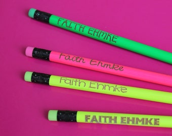 Personalized Pencils - custom Pencils, Pencil with name, Engraved Pencils, Personalized Pencils Kids, Cute girly pencils Set of 8 --6018