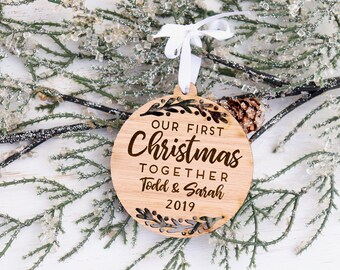 First Christmas Together Ornament, Personalized Ornament, Couples Ornament, Couples Gifts, Christmas Gifts, --10565-OR25-019