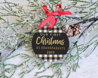 First Christmas as Grandparents Ornament, Engraved Ornament, Grandparents Ornament, Grandparent Gifts, Christmas Gifts, --10568-OR23-057