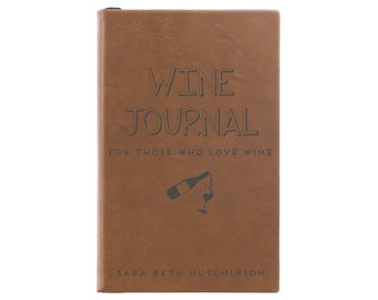 Wine Journal, Leather Journal, Personalized Leather Journal, Wine Tasting, Custom Wine Log, Leather Notebook, Wine Recipes --28352-LJ05-041