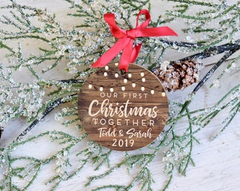 First Christmas Together Ornament, Personalized Ornament, Couples Ornament, Couples Gifts, Christmas Gifts, --10565-OR23-058