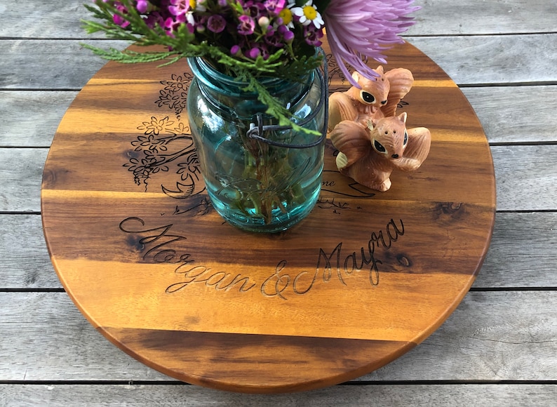 Custom Engraved Lazy Susan Personalized Lazy Susan Etsy