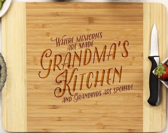 Personalized Cutting Board, Cutting Board, Engraved Cutting Board, Grandma's Kitchen Engraved Board, Mother's Day gift --21114-CUTB-001