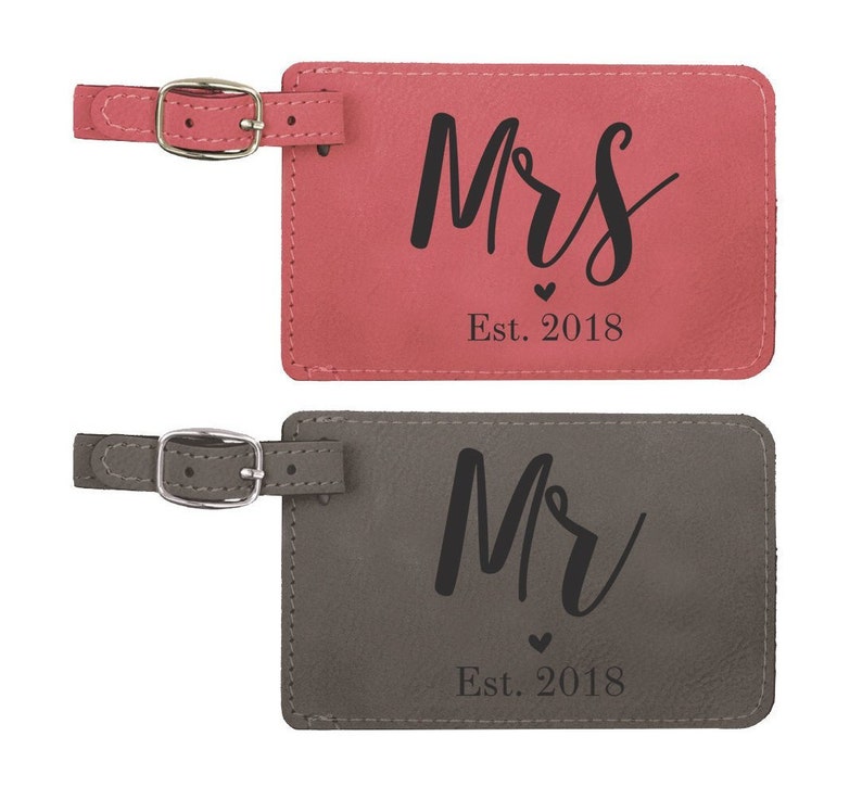 Mr and Mrs Luggage Tag His and Hers Wedding Gift Etsy