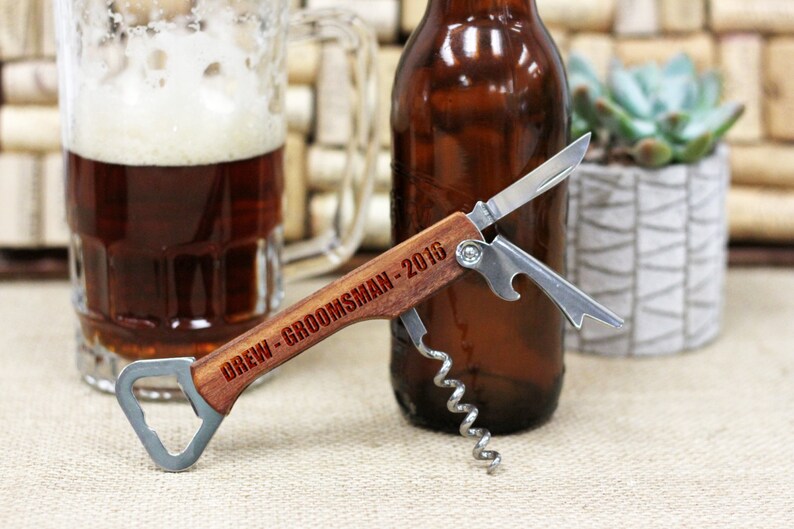 Gifts for Him --28502-BO01-000 Personalized Bottle Opener Custom Bottle Opener Custom Groomsmen Gifts Custom Engraved Bottle Opener