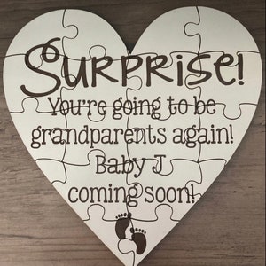 Baby Reveal Puzzle, Grandparent Reveal Puzzle, Pregnancy Reveal Puzzle, Personalized Puzzle, Baby pregnancy Announcement 40024-PZL6-013 image 8