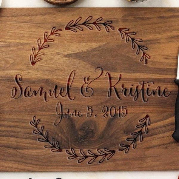 Personalized Cutting Board, Custom Cutting Board, Wedding Gift Cutting Board, Housewarming gift, Hostess gift,  --21050-CUTB-002