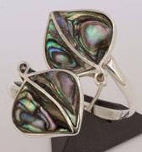 Abalone and Sterling Old Pawn, Navajo Ring