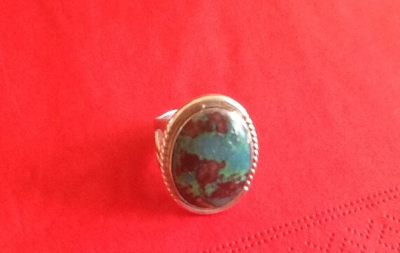 Large Morenci Turquoise Jay King ring - image 5