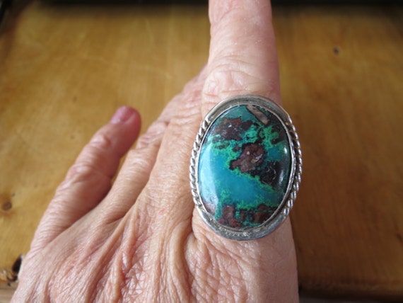 Large Morenci Turquoise Jay King ring - image 2