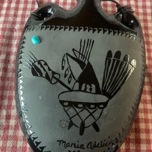 Hanging Vessel Blackware Pottery by Maria Adelicia