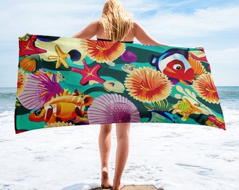 Beach Towel, Unique Quick Dry Beach Towel, Pool Gift, Beach Gift, Tropical Vacation Gift, Girl's Trip Favor