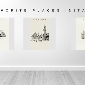 Cities in Italy, Rome, Milan, Florence, Original Art, Large City Poster, minimalist landmark Wall Art,Artworks,Modern Urban Abstraction