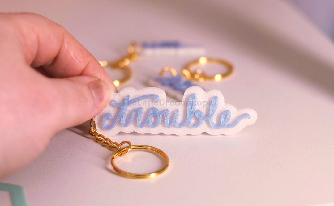 Personalized Name Keychain, Custom Word Charm, 3D Printed Accessory ...
