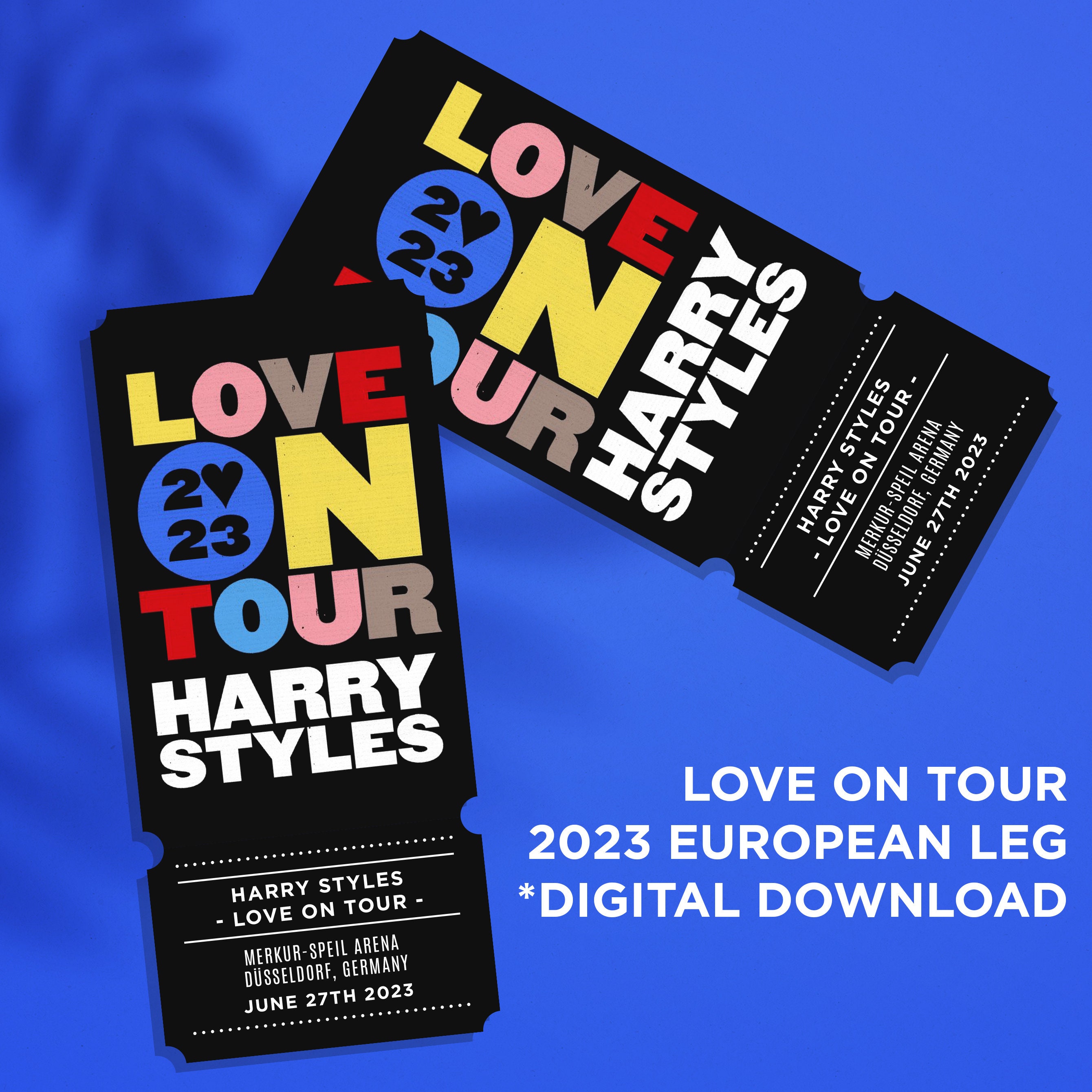 Harry Styles Printable Souvenir Ticket Europe 2023 Love on Etsy Australia