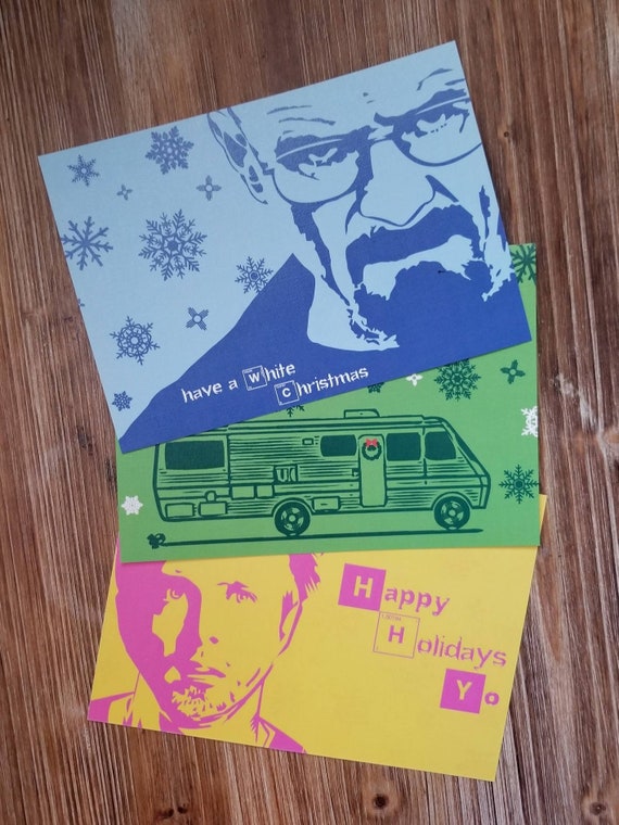 Happy Holidays Yo Heisenberg Walter White Have a White Christmas Jesse Breaking Bad Card Breaking Bad RV, Christmas Card