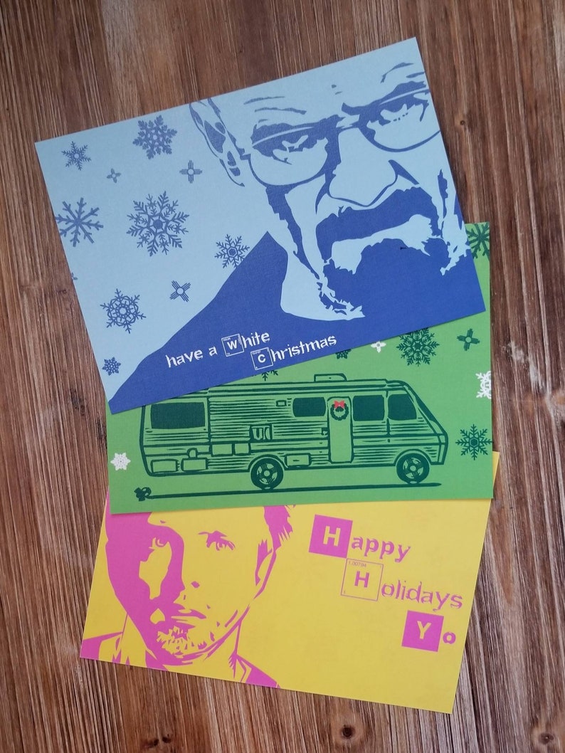 Happy Holidays Yo Heisenberg Walter White Have a White Christmas Jesse Breaking Bad Card Breaking Bad RV, Christmas Card
