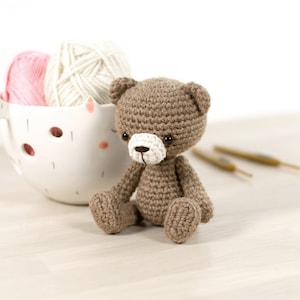 Crochet Teddy Bear Pattern Small Amigurumi Bear Pattern and Tutorial with Step-by-Step Photos PDF in English image 2