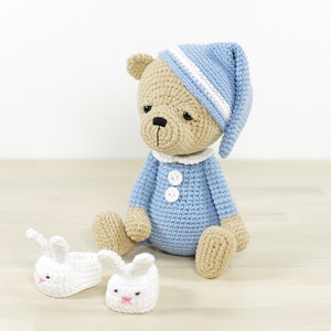 Amigurumi Bear Crochet Pattern -  Teddy Bear in Pajamas - Amigurumi Teddy Bear Crochet Pattern with Photos