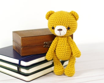 Crochet Bear Pattern - Amigurumi Teddy Bear Crochet Pattern and Tutorial with Photos - PDF in English