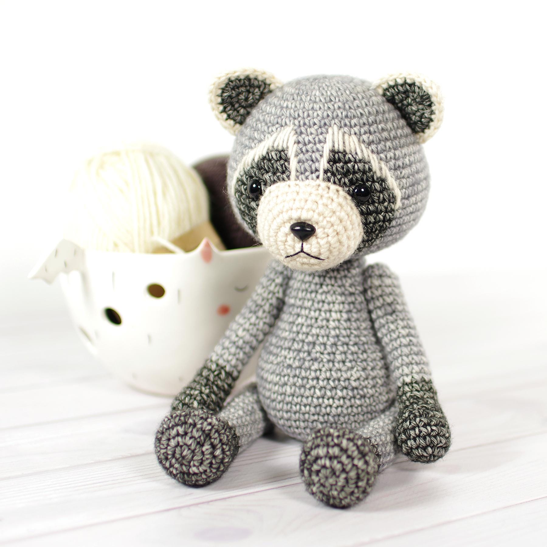 38 Racoon Crochet Patterns for Woodland Amigurumi, Hats, Appliques, and Cozy Handmade... 1 Raccoon Crochet Pattern Amigurumi Woodland Animal