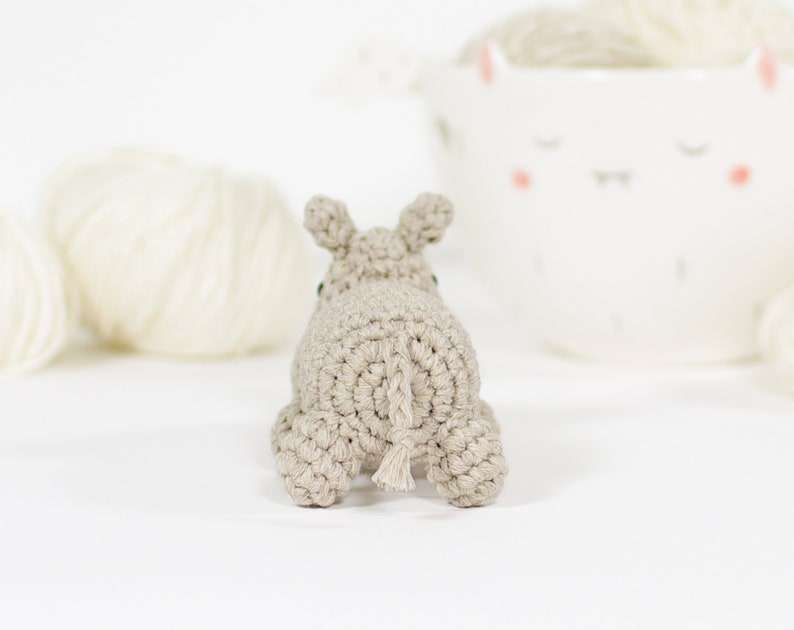 Hippo Crochet Pattern Tiny Amigurumi Stuffed Animal Crochet Pattern and