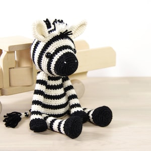 CROCHET PATTERN: Zebra - 4-way Jointed Amigurumi Zebra Pattern and Tutorial