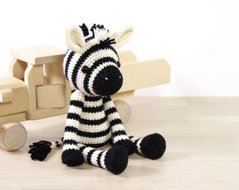 CROCHET PATTERN: Zebra - 4-way Jointed Amigurumi Zebra Pattern and Tutorial