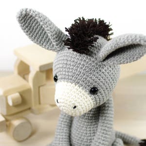 CROCHET PATTERN: Amigurumi Donkey with Moving Arms and Legs image 5