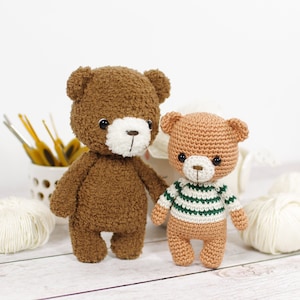 Teddy Bear Crochet Pattern - Amigurumi Animal Pattern and Tutorial - Printable PDF in English
