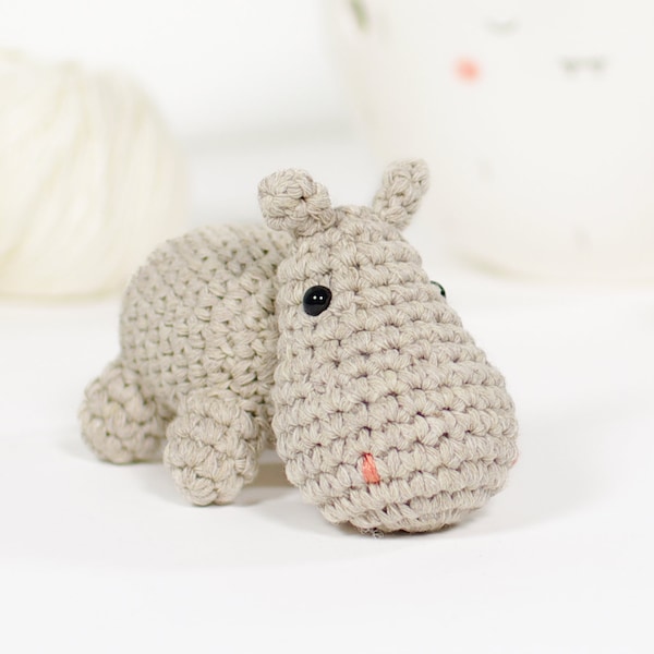 Crochet Pattern - Small Amigurumi Hippo