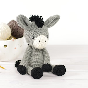 CROCHET PATTERN: Small Donkey - Amigurumi Pattern and Tutorial with Step-by-Step Photos