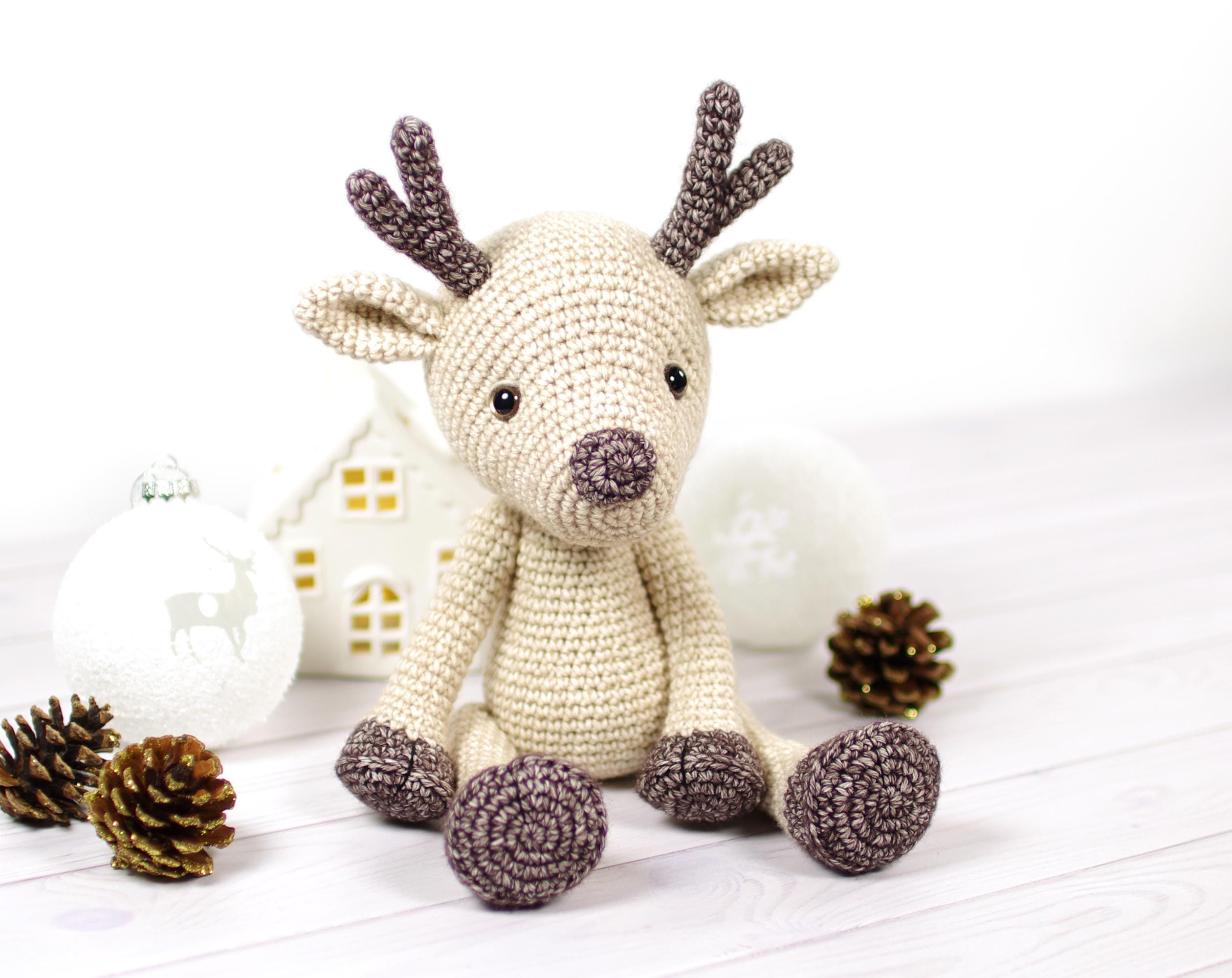 40 Reindeer Crochet Patterns: Add Homemade Warmth to Your Holiday Decor 2 Reindeer Crochet Pattern Amigurumi Woodland Animal