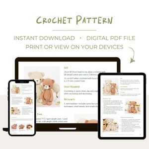Amigurumi Teddy Bear Crochet Pattern - Beginner-Friendly DIY Stuffed Animal Tutorial image 11