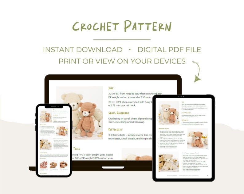 Amigurumi Teddy Bear Crochet Pattern - Beginner-Friendly DIY Stuffed Animal Tutorial image 11