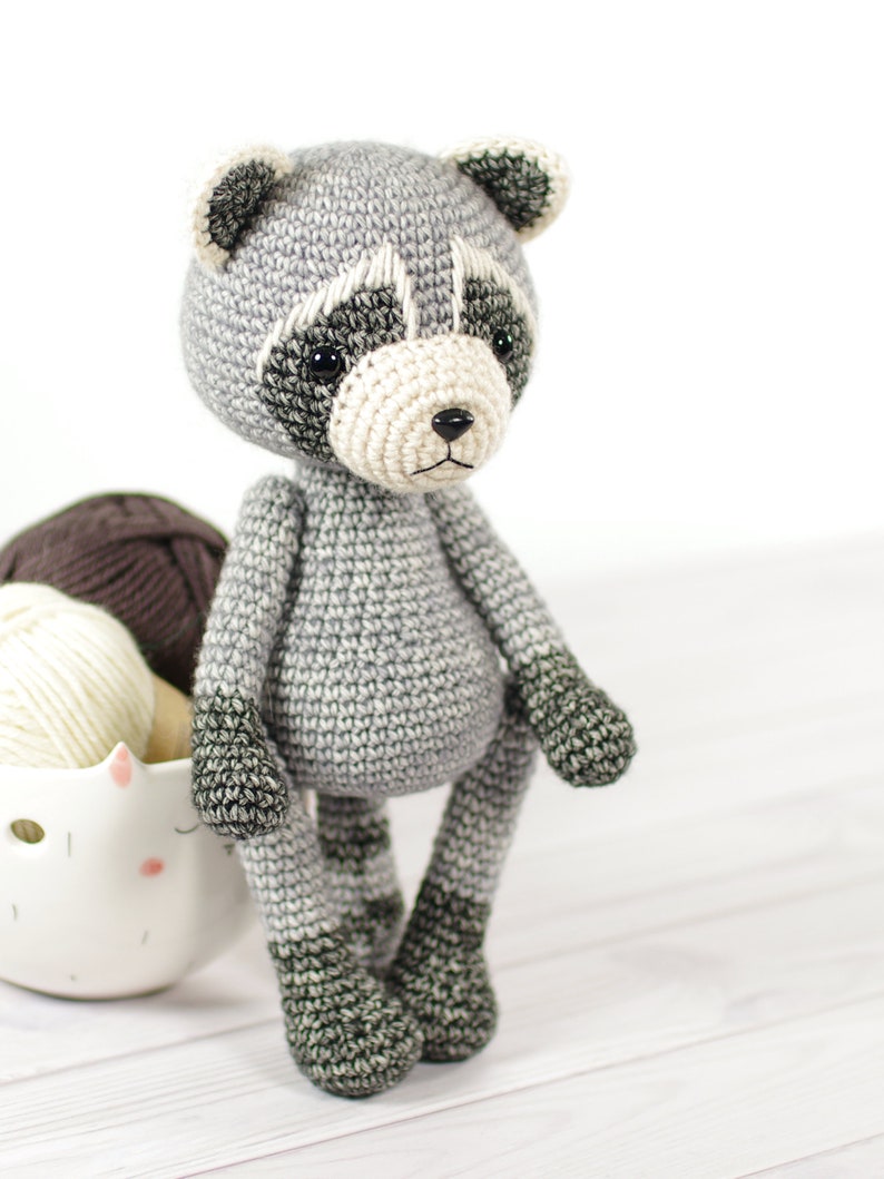 Raccoon Crochet Pattern Amigurumi Pattern and Tutorial with Step-by-Step Photos image 2