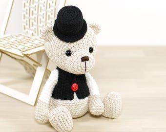 Crochet Bear Pattern - Amigurumi Teddy Bear Pattern and Tutorial - DIY Stuffed Animal